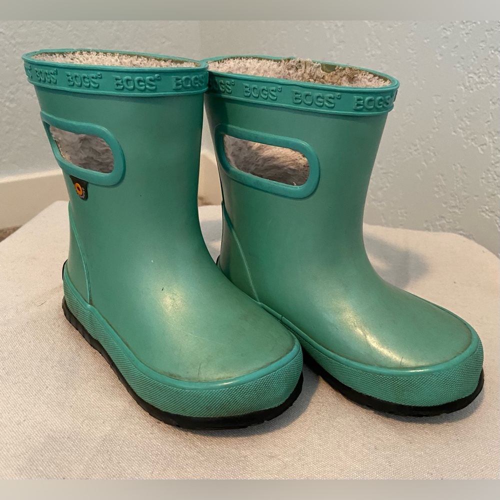 Bogs Plush Skippers Teal/Aqua Rain Boots